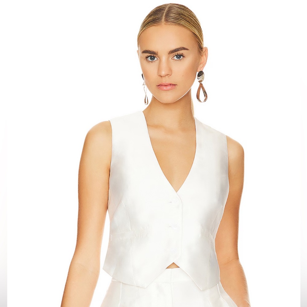 Ronny Kobo FOXY VEST IN IVORY in size M